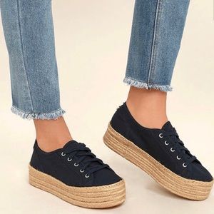 Navy espadrille sneakers